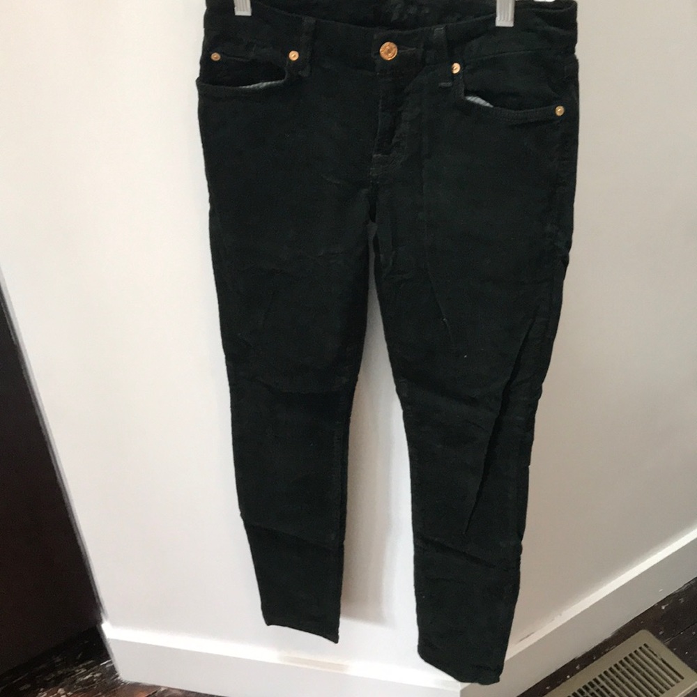 7 For All Mankind hunter green skinny cords